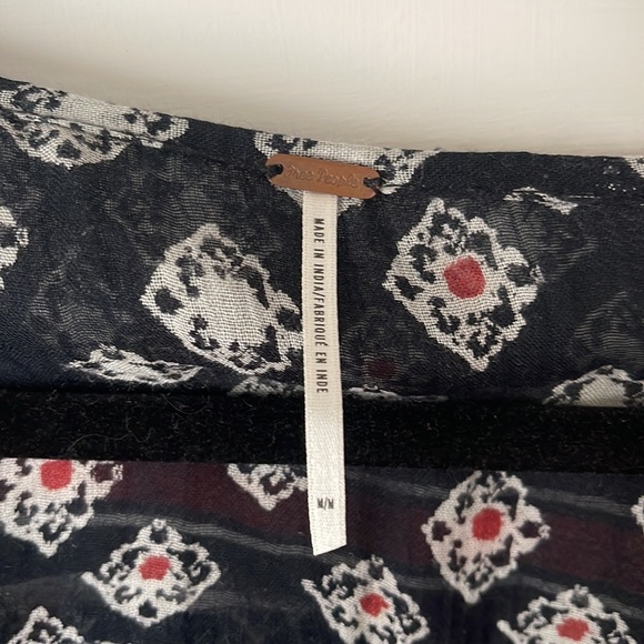 NWT FREE PEOPLE BOHO LONG SLEEVE TOP MEDIUM - Picture 4 of 6